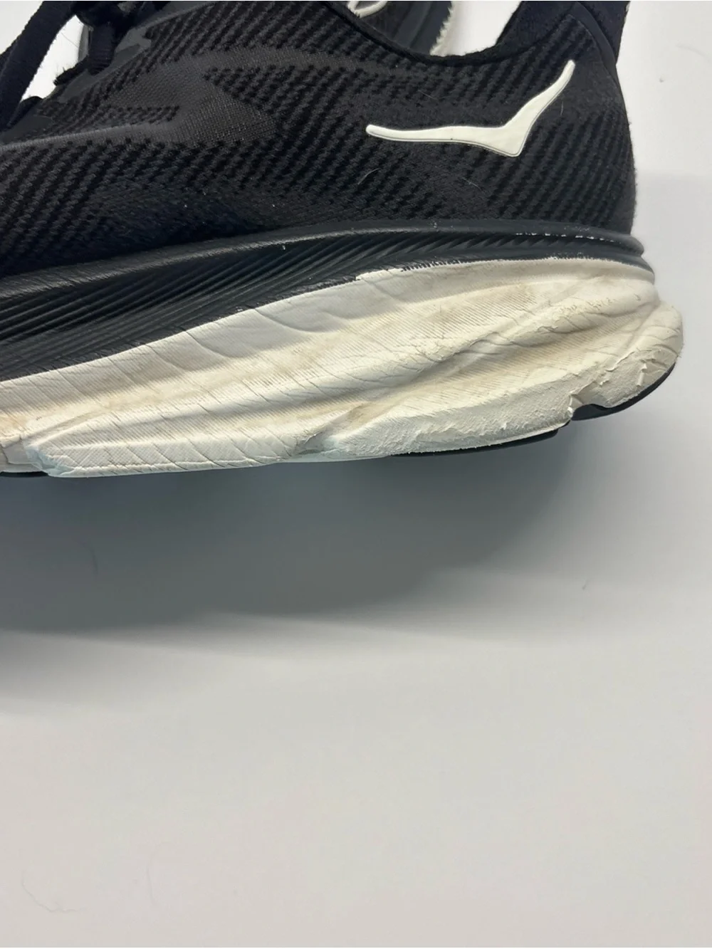 Hoka Men's Black and White Performance Running Shoe size 11